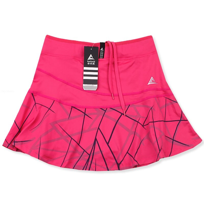 Damesport tennis para ropa deporte tenis mujer dame badminton med sikkerhetsshorts stripet golfskjørt falda pantalon skorts: Rød / Xl