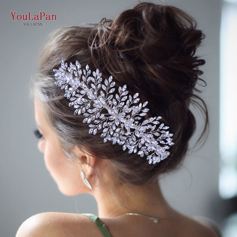 Topqueen HP77 Bruiloft Tiara Bridal Kammen Strass Bruiloft Hoofddeksels Bruiloft Haar Accessoires Bruids Hoofdtooi Bruiloft Haar Kam