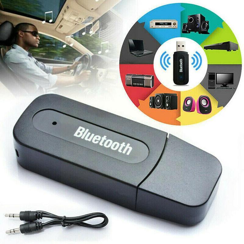 Adaptador de receptor de música para coche, transmisor inalámbrico con Bluetooth, AUX, USB, estéreo, para PC, ordenador, Spe B9A2