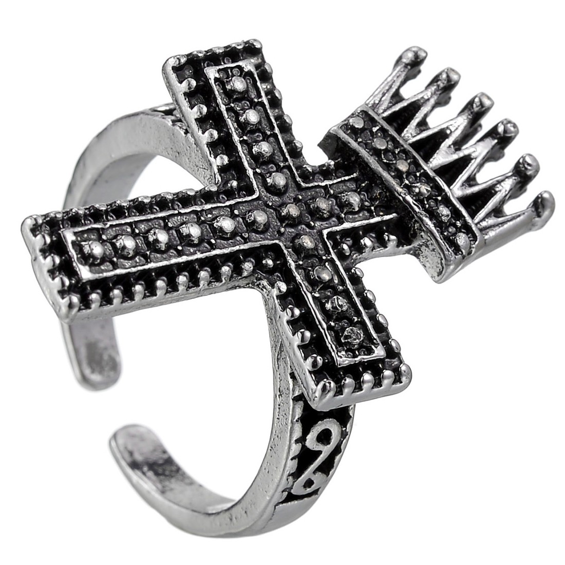 Bague croix noire Vintage pour femmes, gothique, Punk, Steampunk, jésus, pour hommes, fille et garçon, fête, bijoux masculins à la