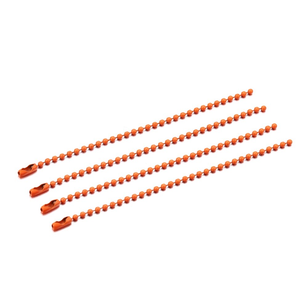 20 sztuk/paczka Multicolor metalowa kula łańcuszki z koralików Spry malowane breloczki klucz wisiorki złącze dla DIY brelok tworzenia biżuterii: orange