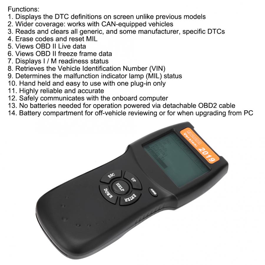 Lector de errores de código de coche Universal D900 CANBUS OBD2, herramienta de diagnóstico, cargador ev para coche, versión