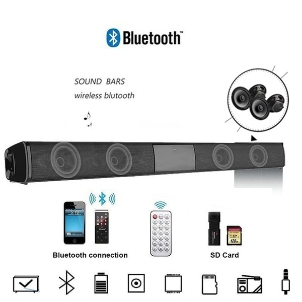 Luxe Upgrade Beste Geluidskwaliteit Draadloze Bluetooth Soundbar Speaker TV Home Theater Soundbar Subwoofer met RCA Lijn