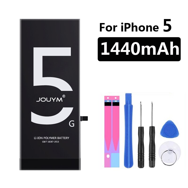 Jouym Batterij Voor Iphone 6 S 6 S 5 S 5 Se 7 8 Plus Originele Hoge Capaciteit Bateria Vervanging batterie Voor Iphone X Xs Max Xr 7P 8: For iPhone 5