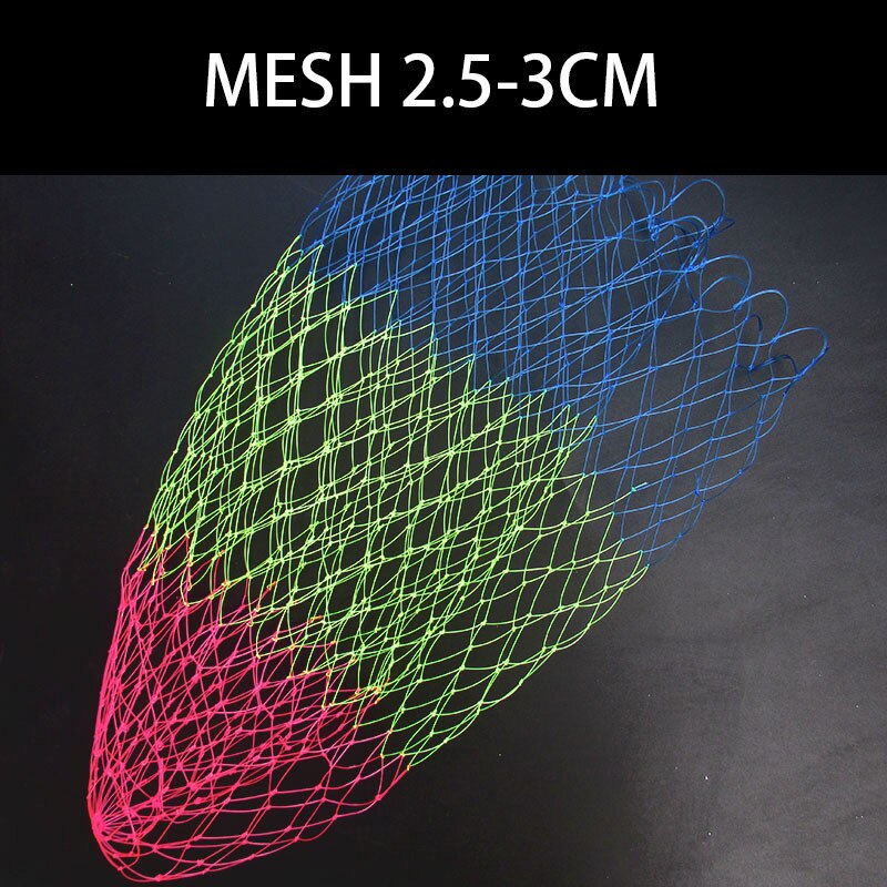Nylon Visnetten Inklapbare Vissen Tools Ruit Mesh Gat Diepte Opvouwbare Nylon Landing Dip Netto