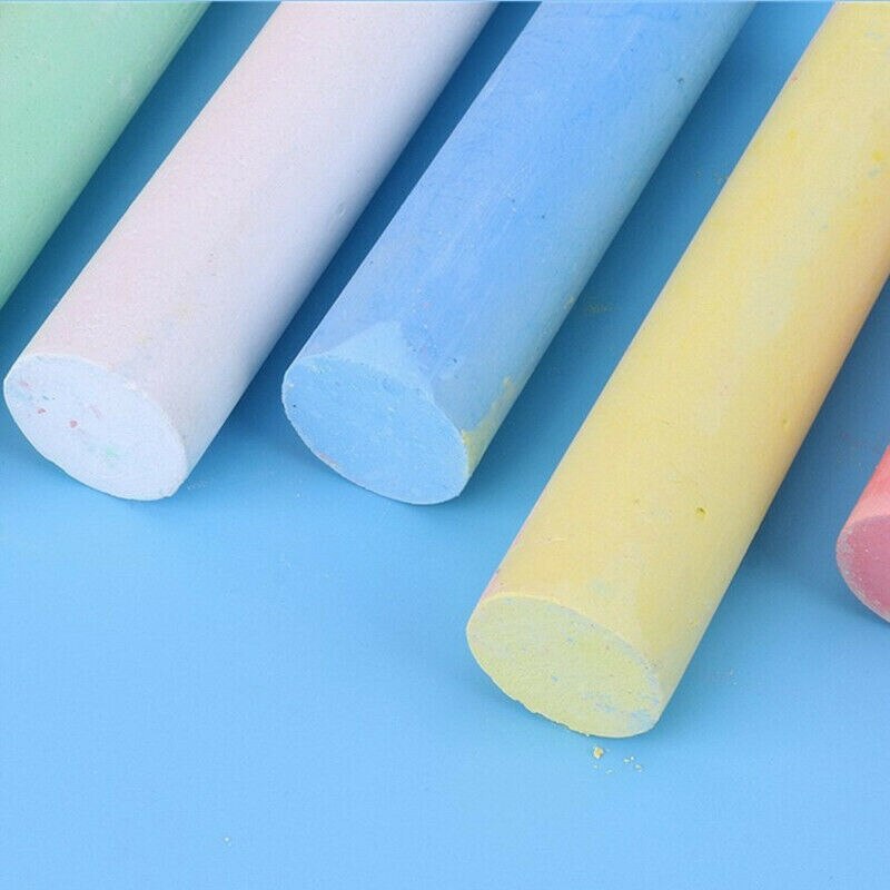 20pcs/set Coloured Chalk Jumbo Sidewalk Chalk Sticks Playground Giant Chalks Office Supplies Painting Stick School Stationery
