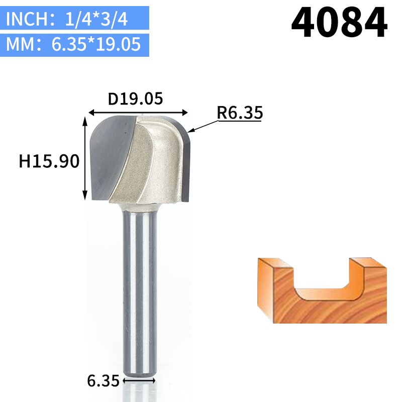 Huhao 1 stuks 1/2" schachtkom & lade sjabloon freesbit wolfraamcarbide frees voor houtbewerking snijgereedschap houtfrees: 4084