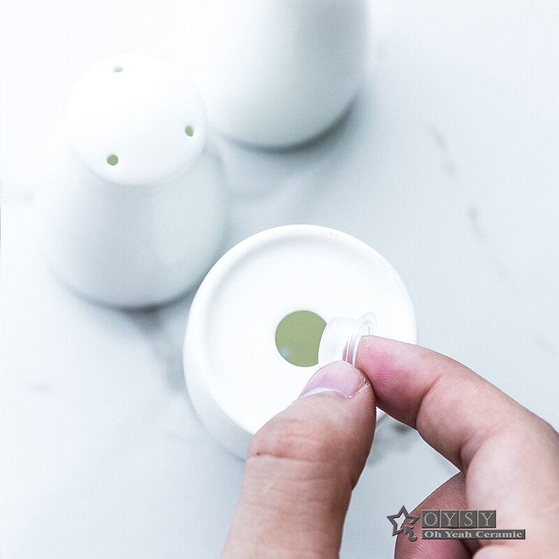 Coctelera de porcelana para sal y pimienta, hueso blanco puro de china, botella de sal, pimienta, hueso de china,