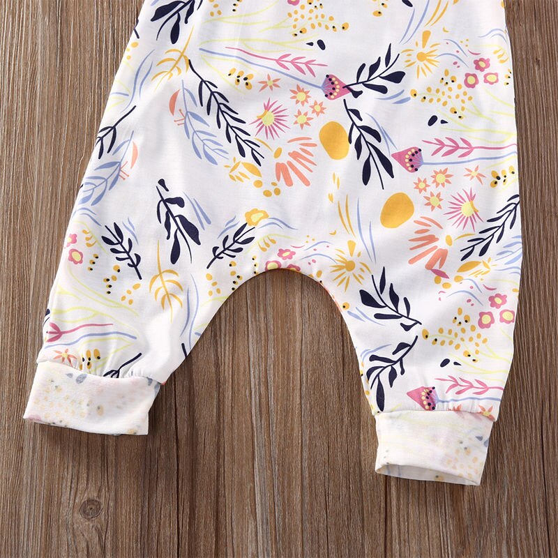 Romper do bebê sem mangas Criança Crianças Menino Menina Romper Floral Playsuit Roupas Outfit