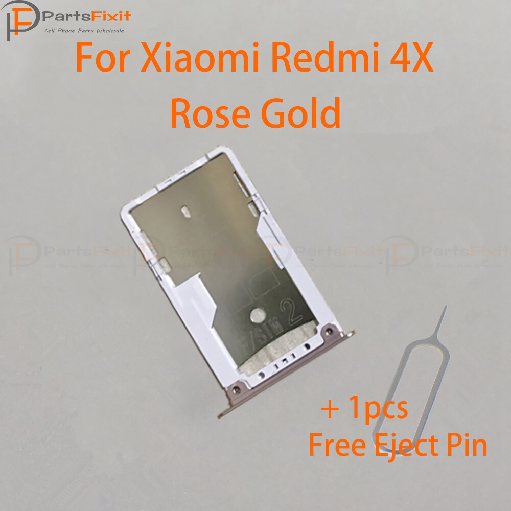 Bandeja do cartão sim para as peças de substituição da bandeja tf da bandeja do entalhe do cartão de redmi 4x sim: Rose Gold
