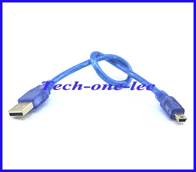 Usb A Naar Mini 5P Extension Blue Cable Usb M Naar Mini Usb M Connector 5pin Adapter Kabel