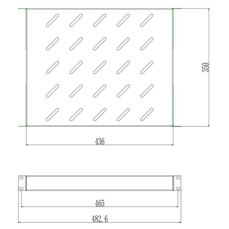 1U rack layer board tray Frame type tray Multi-functional rack fixed plate Speaker amplifiers rack tray