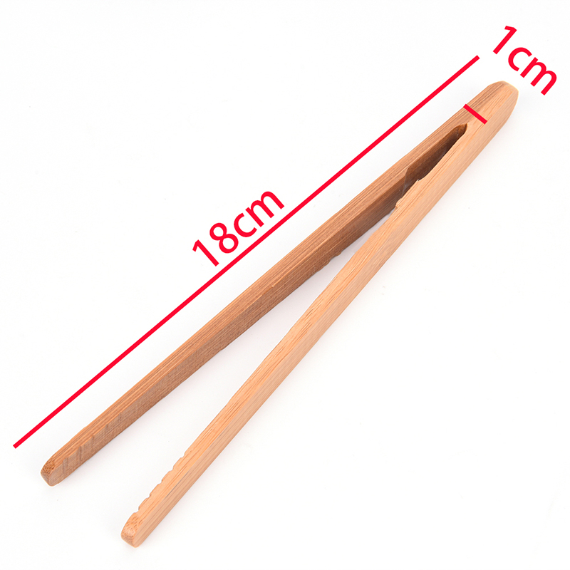 1 Uds 18cm gigante de madera de Color utensilio de té pinzas para té de pinzas con textura de Bambú
