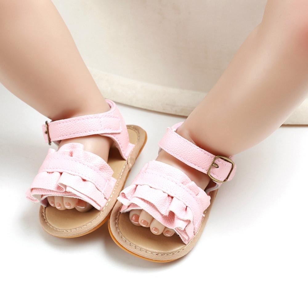 Sommer Baby Jungen Mädchen Weichen Sohlen PU Atmungs Unterseite Kleinkind Sandalen