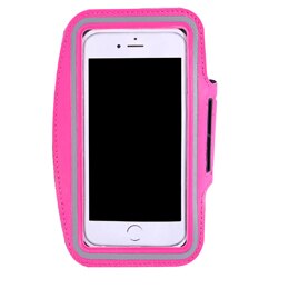 Waterproof sports arm with mobile phone for iphone xiaomi huawei 5 inches or less equipped with sports belt bag: Rose Gold