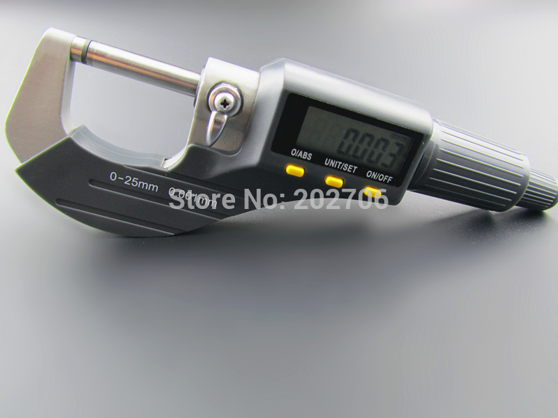 0-25mm Micron Digital outside Micrometer Electronic micrometer caliper gauge 0.001mm digital gauge measuring tools