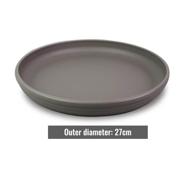 Bandeja redonda de plástico para macetas, 18/21/24/27/30cm, maceta para suculentas, flores, platillos, suministros de decoración, 1 Uds.: 27cm