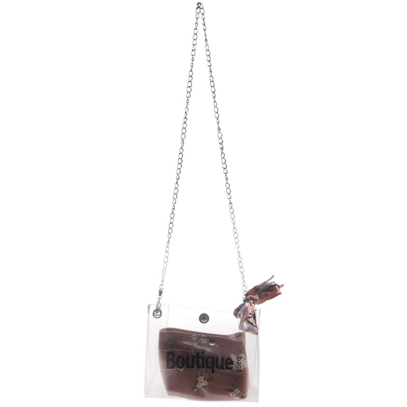 Bolso transparente bolso de cubo de transparente bolso de hombro de mujer playa Casual Shopping Bag (rosa): Default Title