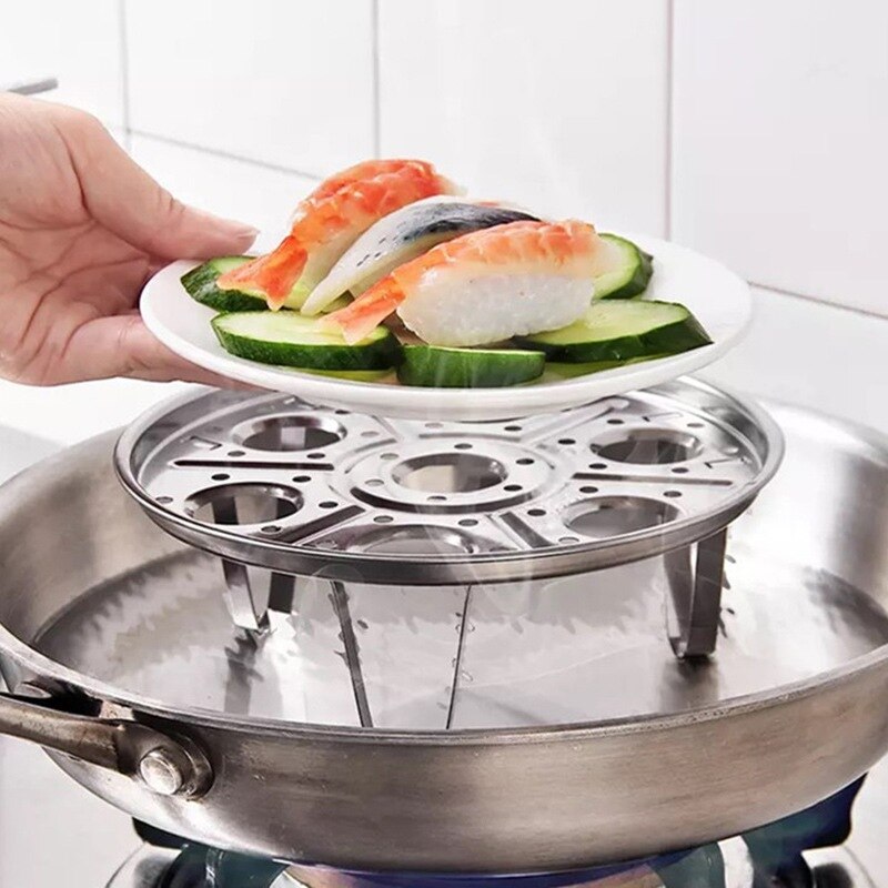 Simple And Practical Stainless Steel Steam Single Layer Steamer, Multi-Functional Steaming Skirt, Household Kitchen Bar Supplies