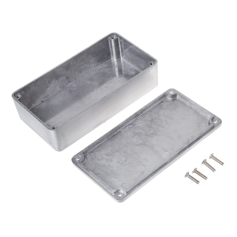 Caja de aluminio con efecto, caja eléctrica de Metal, caja de instrumentos para guitarra, bricolaje