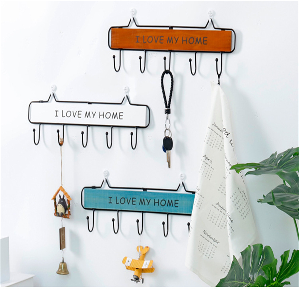 Mounted Clothes Wall Hanger 4 door Hooks Hat Key Holder Coat Rack Hanging Storage Shelf For Home door hanger towel hanger