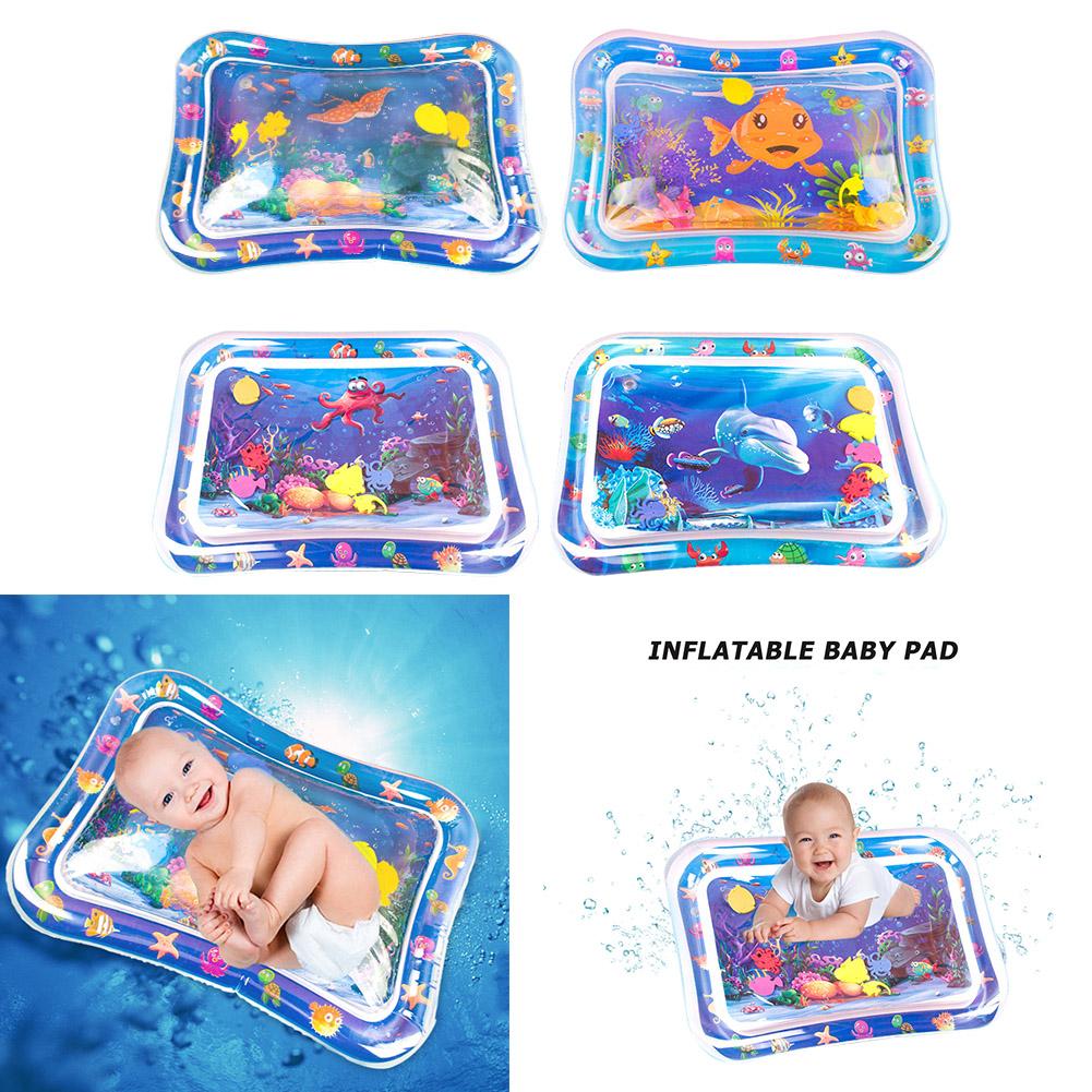 66x50cm Kids Water Mat Baby Inflatable Patted Pad Baby Inflatable Water Cushion Infant Play Mat Toddler Funny Pat Pad Toys