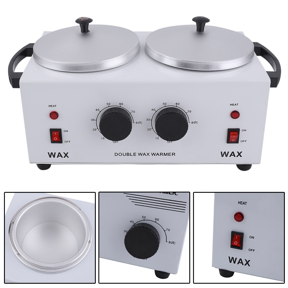 Double Pot Wax Heater Electric Hair Removal Tool Wax Machine Hands Feet Paraffin Wax Therapy