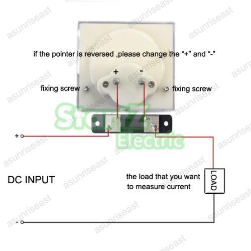 1 x DC 50A Analog Panel AMP Current Meter + Current Shunt 85C1 Ammeter Gauge