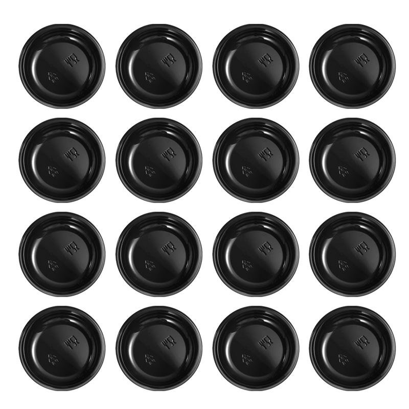 100Pcs Kruiden Schotel Wegwerp Schotel Voorgerecht Plaat Voor Home Hotel: Black