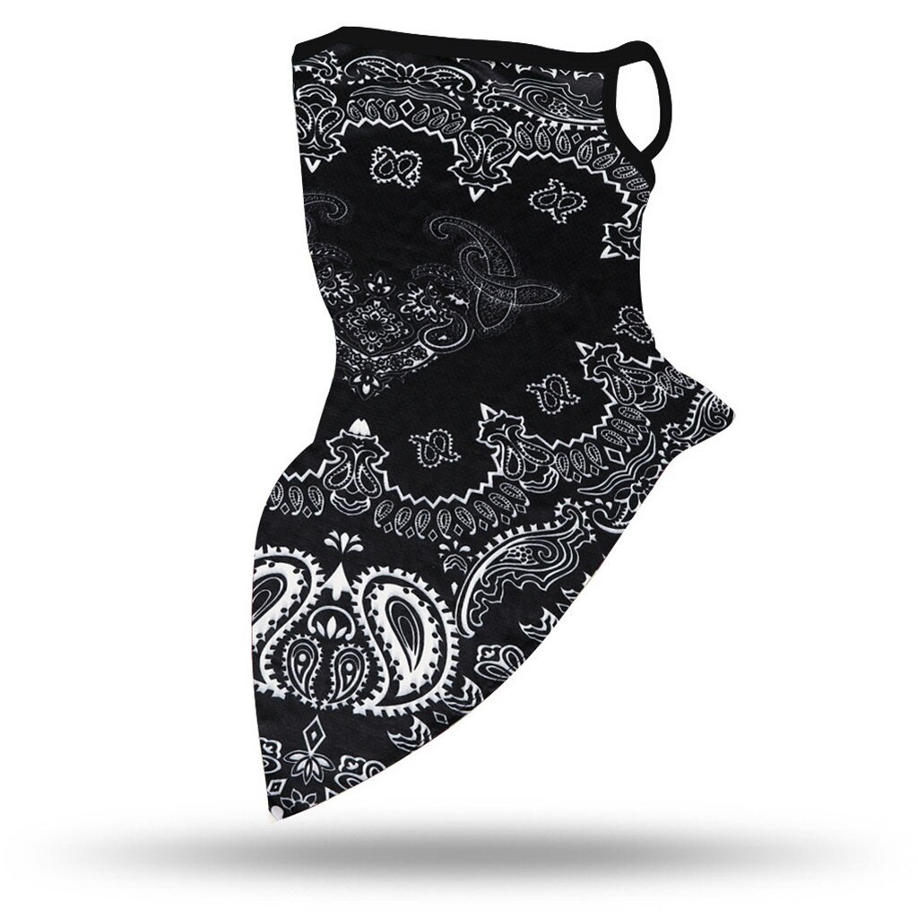 30# Breathable Bandana Paisley Arab Hijab Mesh Tube Face Scarves Windproof Wrap Scarf Neck Gaiter Cover Headband Men Girl: C