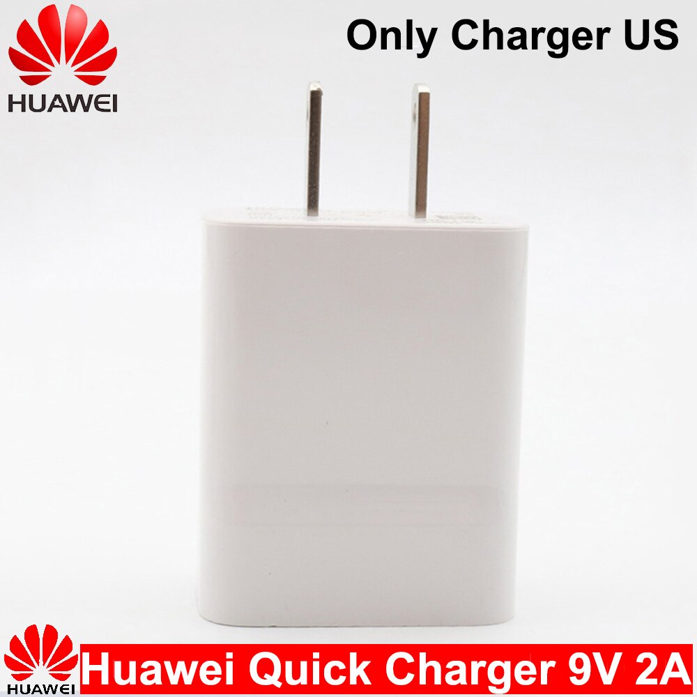 Huawei-cargador rápido 9V2A, adaptador de carga rápida QC2.0 para UE/EE. UU./Reino Unido, Cable Micro USB/Tipo C para Mate 7, 8, 10Lite, P8, 9, 10Lite, Honor 8: Only US Charger