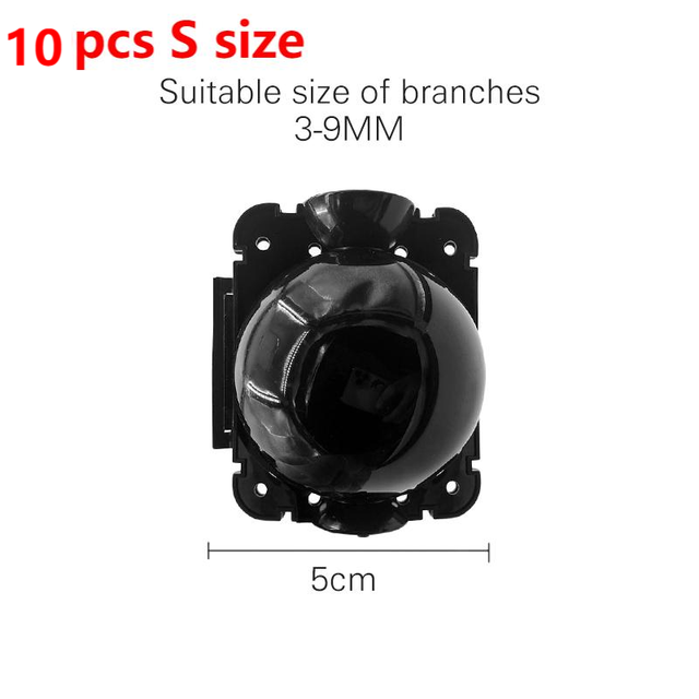 20pcs Reusable Plant Rooting Equipment Kit Cutting Grafting Rooting Box Tree Pressure Branch Rooting Propagator Breeding Ball: 10pcs S black