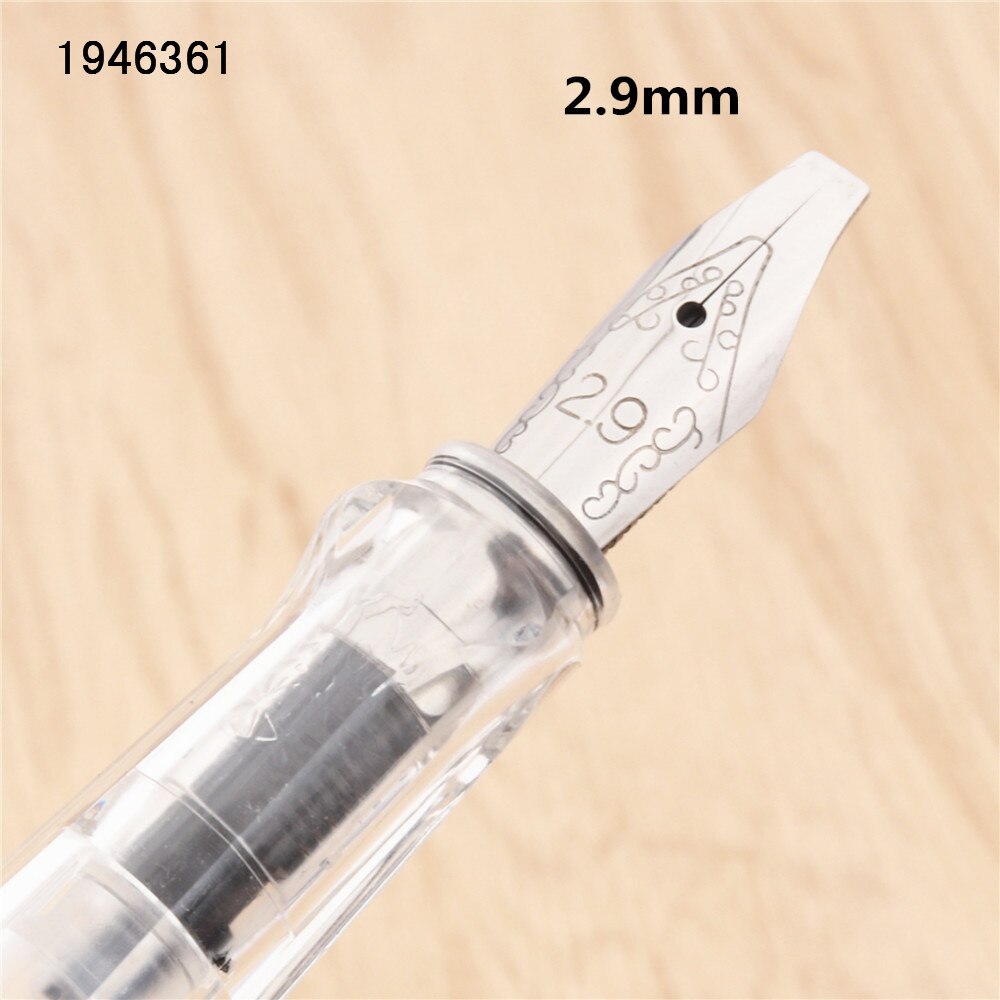 Jinhao 874 läpinäkyvä valkoinen goottilainen rinnakkain taide kukka vartalotaide litteä kärki vinyyli tiibetin arabia opiskelija toimisto mustekynä: 2.9mm