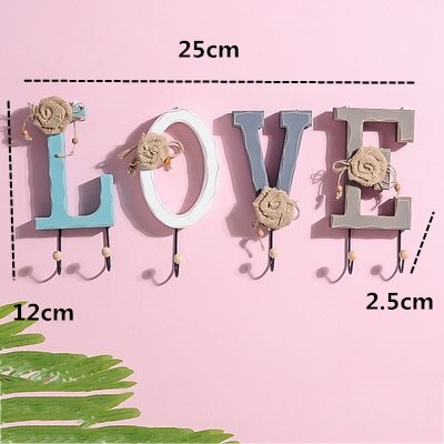 Wall decoration home accessories living room hangers luminous letters key bedroom kitchen coat clothes towel hook hat bag holder: J