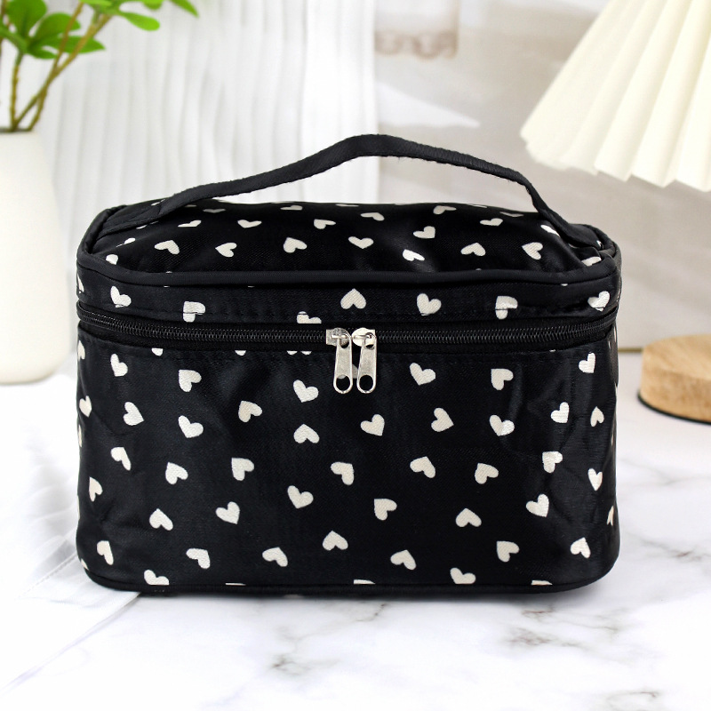Makeup Bag Portable Large Capacity Organizer Storage Box Advanced CarryOn Waterproof Wash Cute Sweet Handbag Simple Toiletry Bag: PURPLE