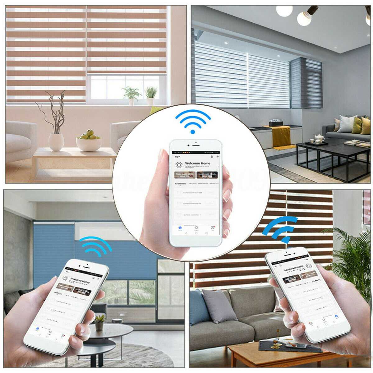 Smart DIY Motorized Chain Roller Blinds Shade Shutter Drive Motor Powered By Solar Panel and Charger bluetooth APP Control