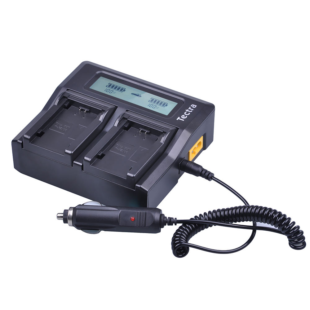 Tectra Np FZ100 NP-FZ100 NPFZ100 Ac Snelle Lcd Dual Charger Voor Sony ILCE-9, BC-QZ1, A7r3, A7RIII, ILCE-7RM3, A9R, 7RM3, Camera