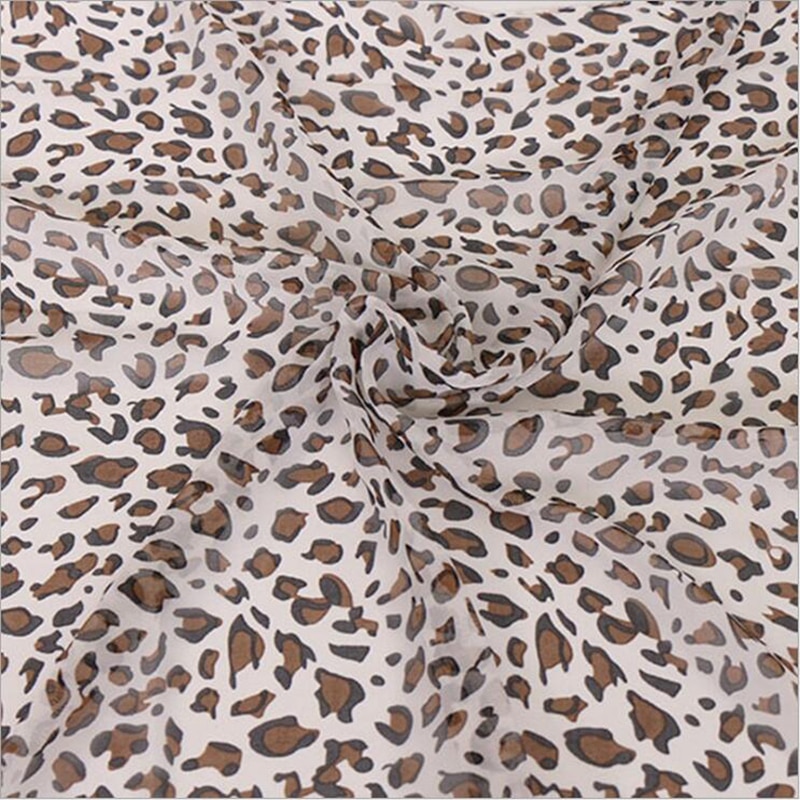 Dame efterårs leopardprint lille silketørklæde hår bindebånd halstørklæde multifunktionelt luksus sjal