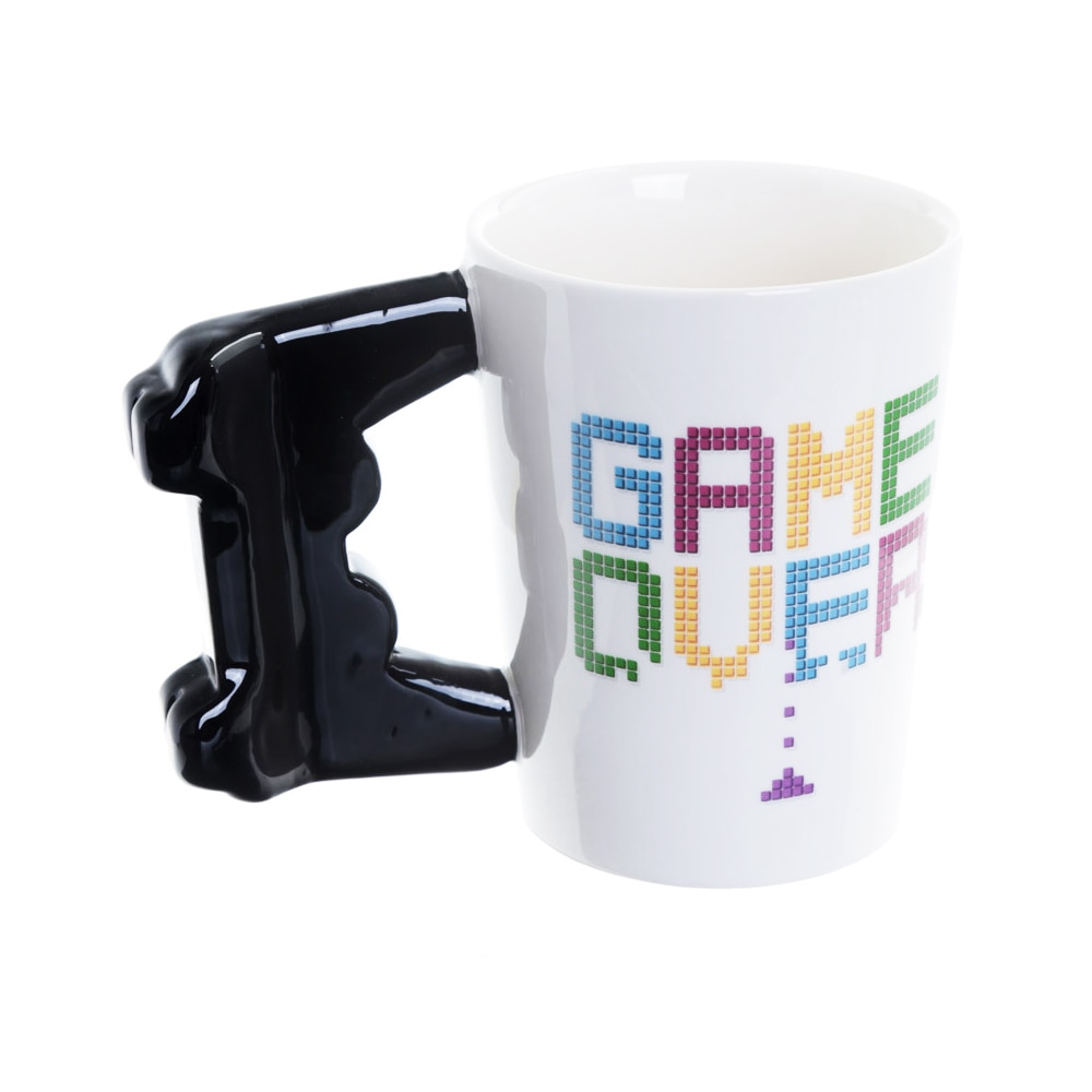 3D Game Over Coffee Mug Game Controller Handle Mug Ceramic Cup Milk Tea Mugs Game Boy Birthday Christmas