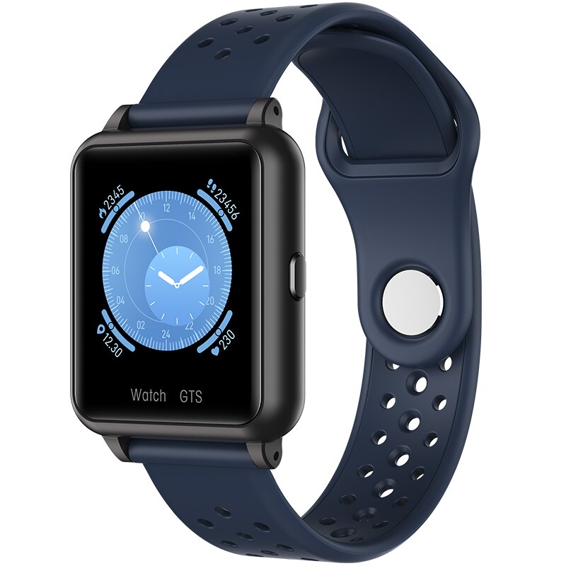ZKCREATION P29 Body Temperature Measurement Men Smart Bracelet Woman Heart Rate Pedometer Monitor Smart Watch Fitness Bracelet: Purplish blue