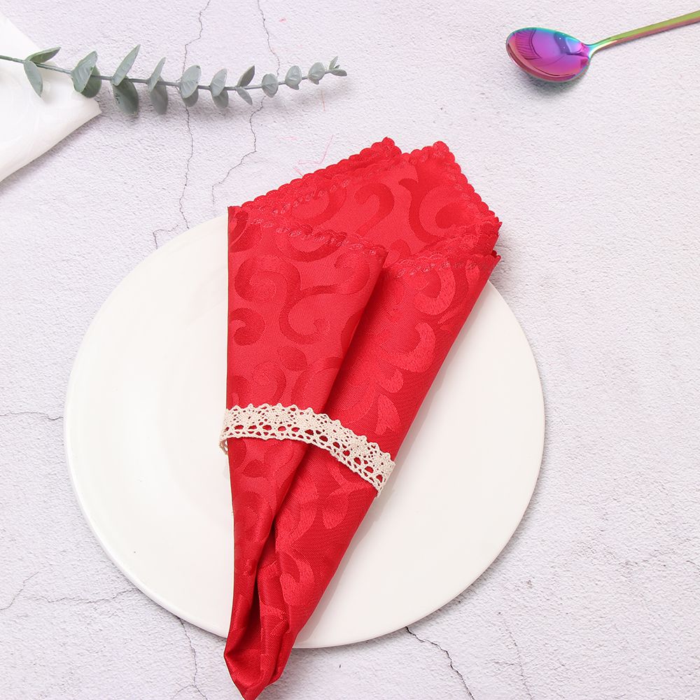 Servilleta cuadrada de bolsillo para decoración del hogar, suministros para de Hotel, 48cm, tela satinada, servilletas de mesa