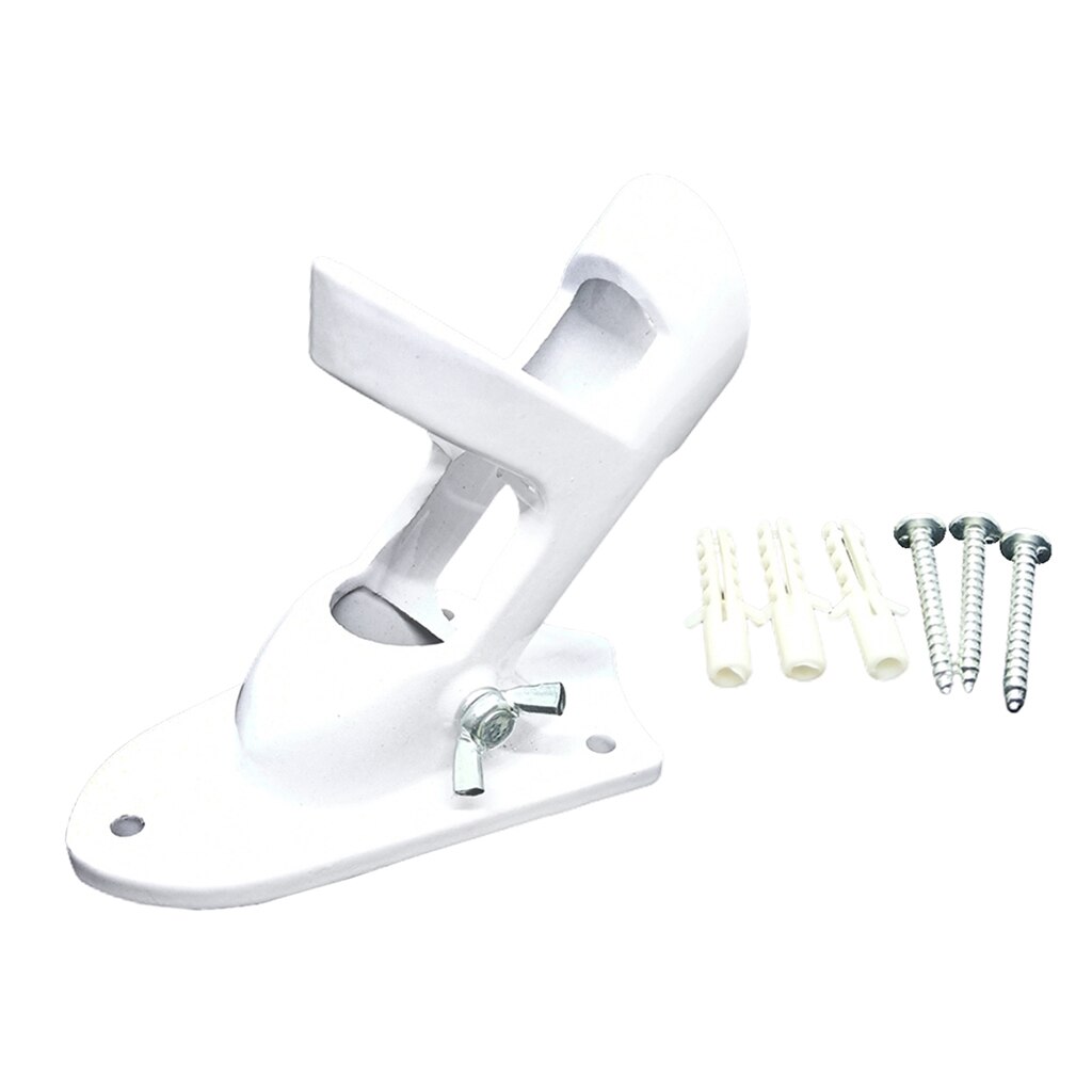 Wall Mounted 2-Position Flag Pole Bracket Holder Cast Aluminum 1" Inch Diameter