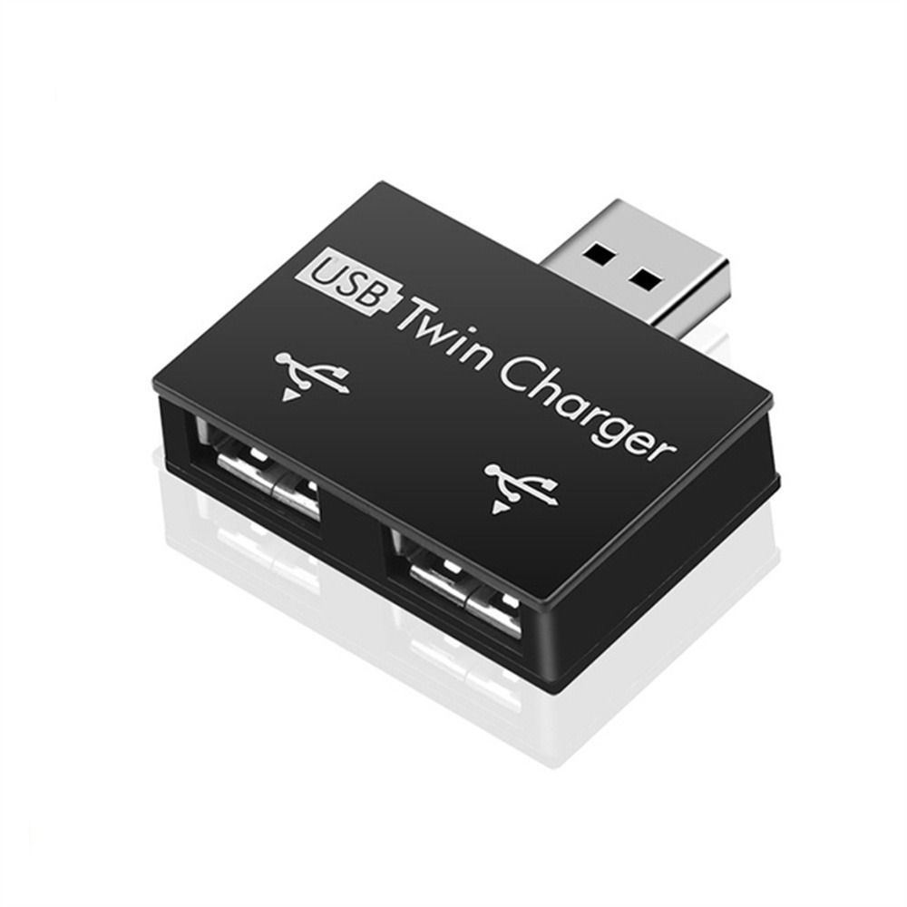 Konwerter Hub Adapter HUB Rozgałęźnik USB 2.0 Koncentrator ładowania 1 męski na 2-portowy żeński Przedłużacz ładowania USB2.0 Rozgałęźnik ładowania: WHITE