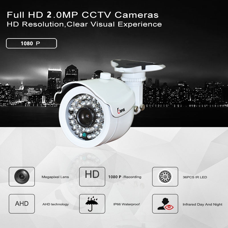 Keeper HD 2MP AHD camera High Definition Surveillance Infrarood 1080P Cctv Outdoor Bullet Waterdichte Camera