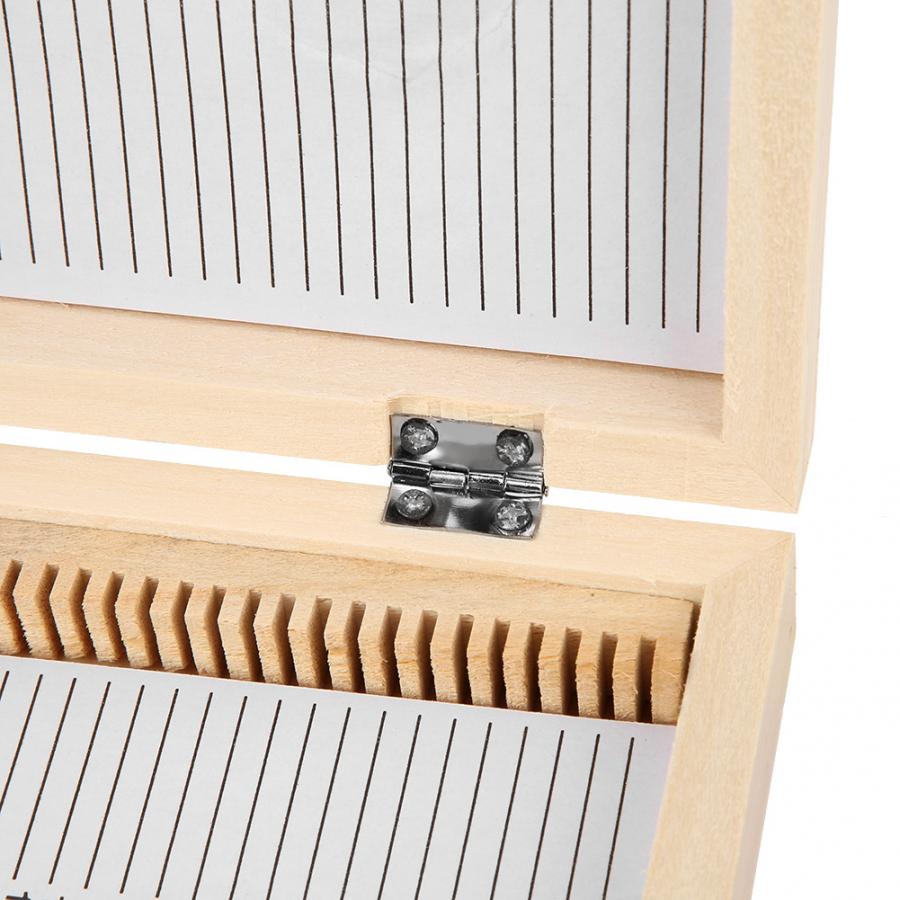Voor laboratoriumglas houten gereedschapskist met slot opslag voorbereide microscoopglaasjes opberggereedschap