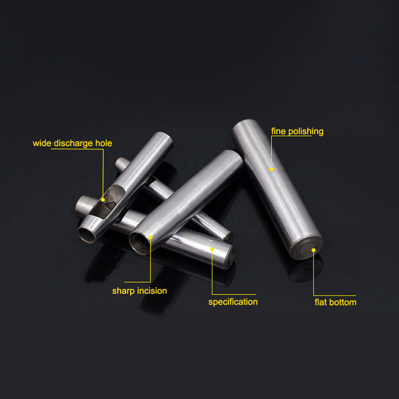 1 pezzo 45 # Utensile per punzonatura per rivetti in acciaio Utensile manuale per punzonatrice per rivetti a scatto con cappuccio singolo Borchie a punta in acciaio per scarpe per indumenti artigianali in pelle