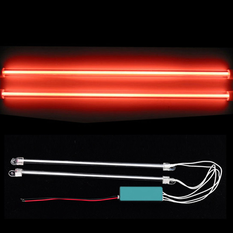Luz de tubo de neón para interior de coche, 2 uds., 15/30CM, caja de ordenador Interior para motocicleta, lámpara de ambiente de estilo de coche, accesorios para coche