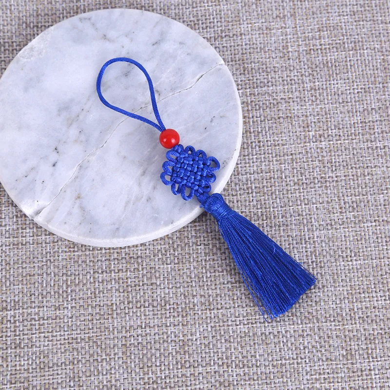 2/5 st 5cm festliga tofsar hänge kinesisk knut sidentofsar sömnad gardinberlocker tofs gör-det-själv-pyssel smyckestillverkning dekor: M / Lavendel-