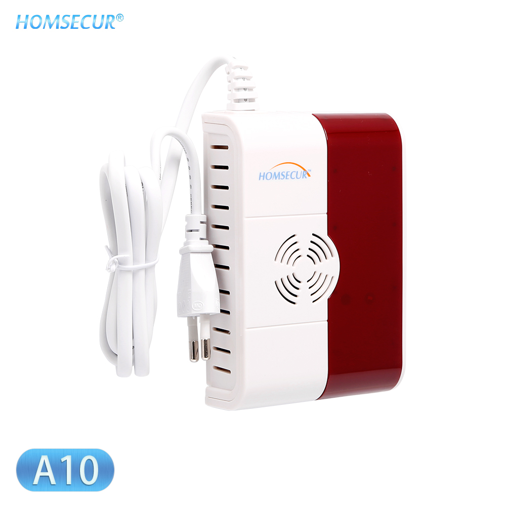 HOMSECUR DIY Wireless&wired 4G/GSM LCD Burglar Intruder Alarm System+IOS/Android APP for Home Security GA01-4G-B/W: Gas Sensor