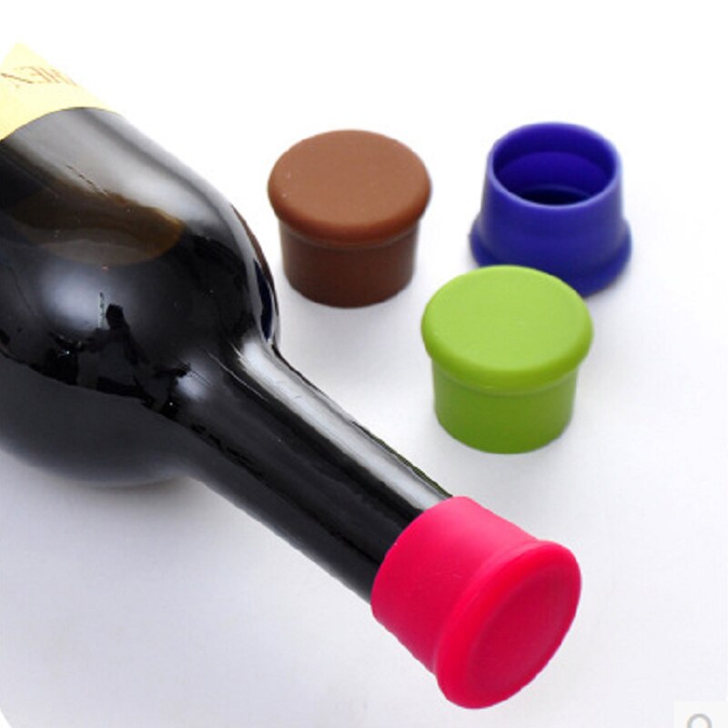 3pcs Silicone Bottle Caps Multicolor Reusable Wine Beer Bottle Caps Drink Saver Sealer Bottle Cover Plug Bar Tools